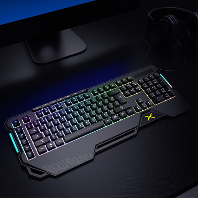 K9600 Wired Gaming Keyboard with RGB Backlight and Comfortable Palm Rest